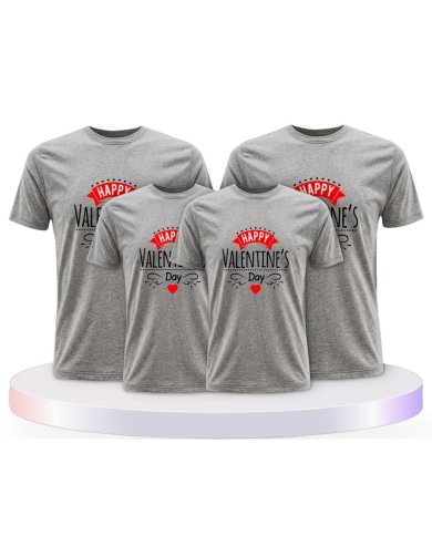 Happy Valentinstag Familienset T-Shirts | Paarpulli