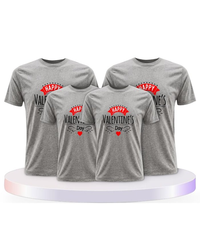 Happy Valentinstag Familienset T-Shirts | Paarpulli