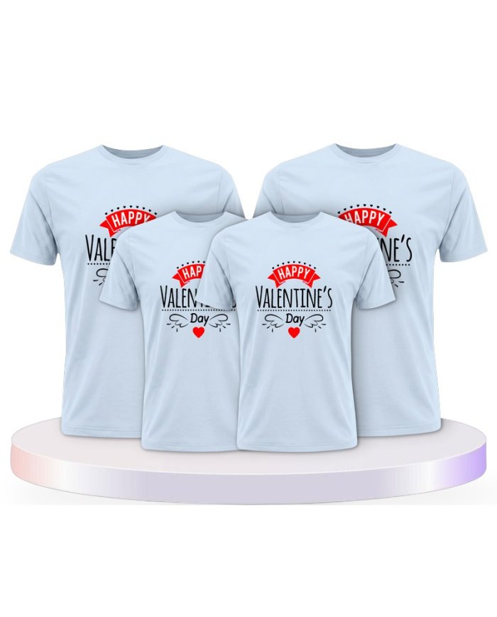 Happy Valentinstag Familienset T-Shirts | Paarpulli