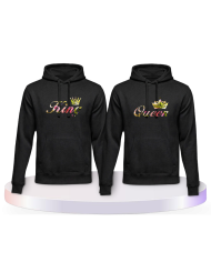 King und Queen Blumenmuster Couple Hoodies kaufen | Paarpulli