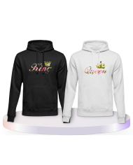 King und Queen Blumenmuster Couple Hoodies kaufen | Paarpulli