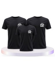 Beidseitig mit Wunschname und Wunschzahl Familien T-Shirts | Paarpulli