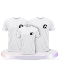 Beidseitig mit Wunschname und Wunschzahl Familien T-Shirts | Paarpulli