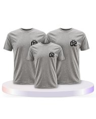 Beidseitig mit Wunschname und Wunschzahl Familien T-Shirts | Paarpulli