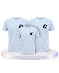 Beidseitig mit Wunschname und Wunschzahl Familien T-Shirts | Paarpulli
