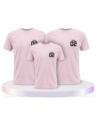 Beidseitig mit Wunschname und Wunschzahl Familien T-Shirts | Paarpulli