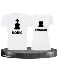 König & Königin mit Figuren Partnerlook TShirts