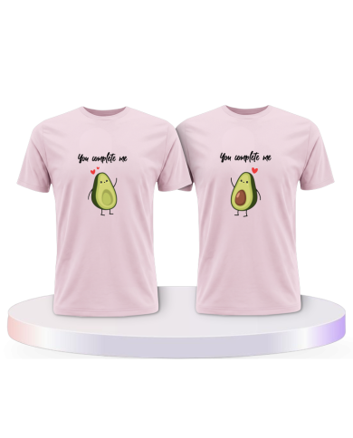 You Complete Me Avocado Couple T-Shirts kaufen | Paarpulli