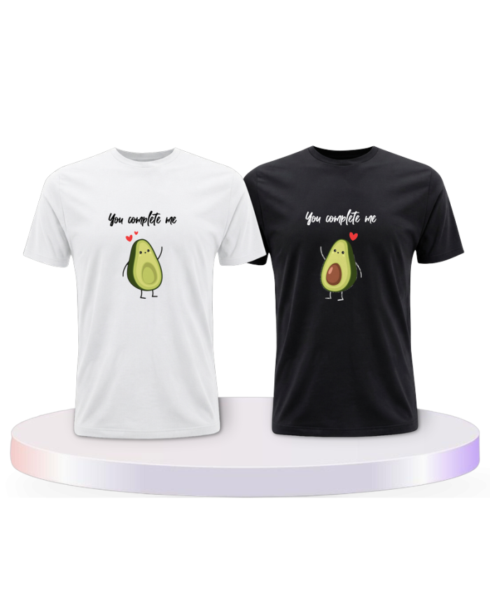 You Complete Me Avocado Couple T-Shirts kaufen | Paarpulli