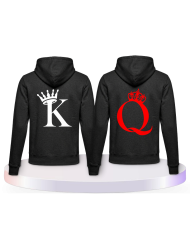 King & Queen Pullis im Kartenspiel Design Pärchen T-Shirts | Paarpulli