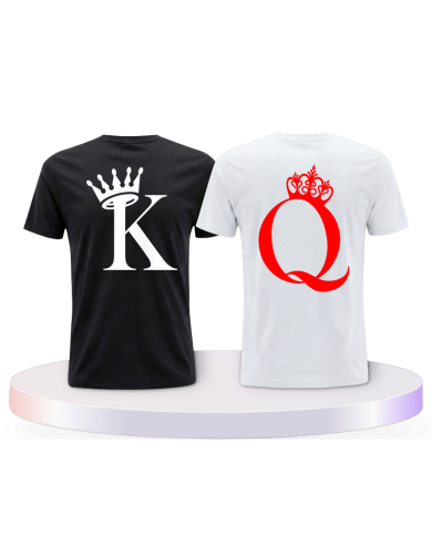 King & Queen T Shirts im Kartenspiel Design Partner | Paarpulli