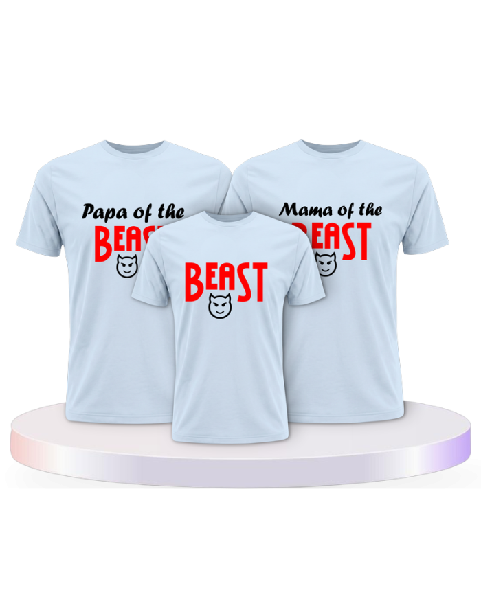 Beast im Familienset T-Shirts | Paarpulli