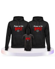 Beast Familienset Hoodies mit Babybody | Paarpulli