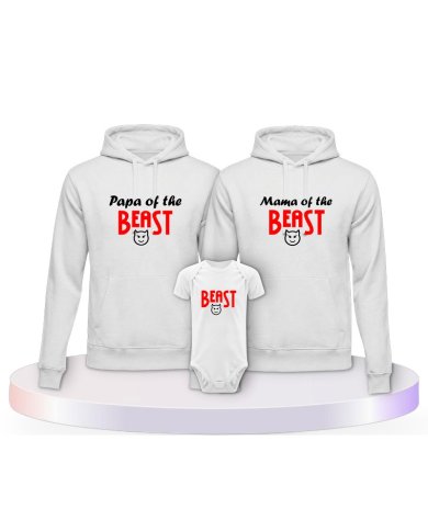 Beast Familienset Hoodies mit Babybody | Paarpulli