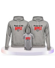 Beast Familienset Hoodies mit Babybody | Paarpulli