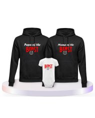 Beast Familienset Hoodies mit Babybody | Paarpulli