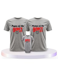 Beast Familienset T-Shirts mit Babybody | Paarpulli