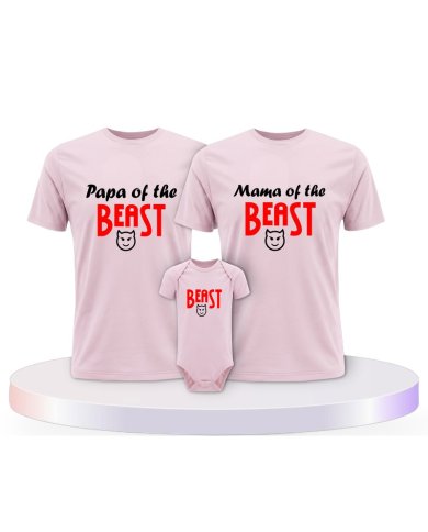 Beast Familienset T-Shirts mit Babybody | Paarpulli