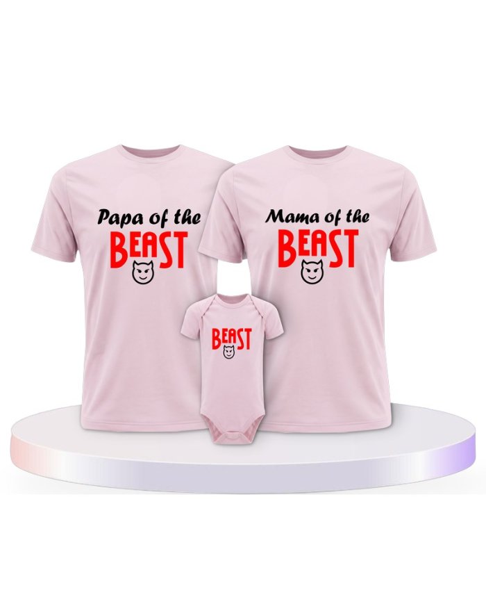 Beast Familienset T-Shirts mit Babybody | Paarpulli