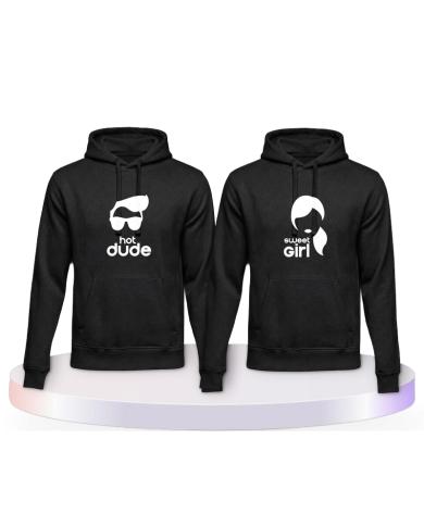 Hot Dude Sweet Girl Pärchen Hoodies | Paarpulli