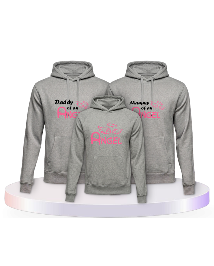 Daddy Angel, Mommy Angel und Angel als Familien Pullover Set