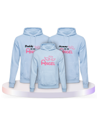 Daddy Angel, Mommy Angel und Angel als Familien Pullover Set