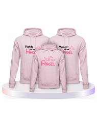 Daddy Angel, Mommy Angel und Angel als Familien Pullover Set