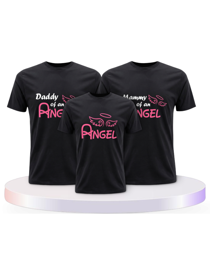 Daddy Angel, Mommy Angel und Angel als Familienlook