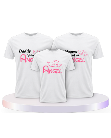 Daddy Angel, Mommy Angel und Angel als Familienlook