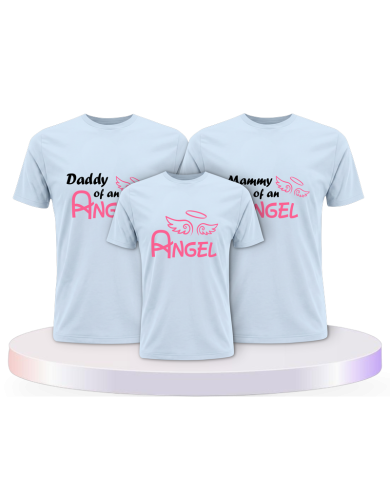 Daddy Angel, Mommy Angel und Angel als Familienlook