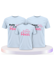 Daddy Angel, Mommy Angel und Angel als Familienlook