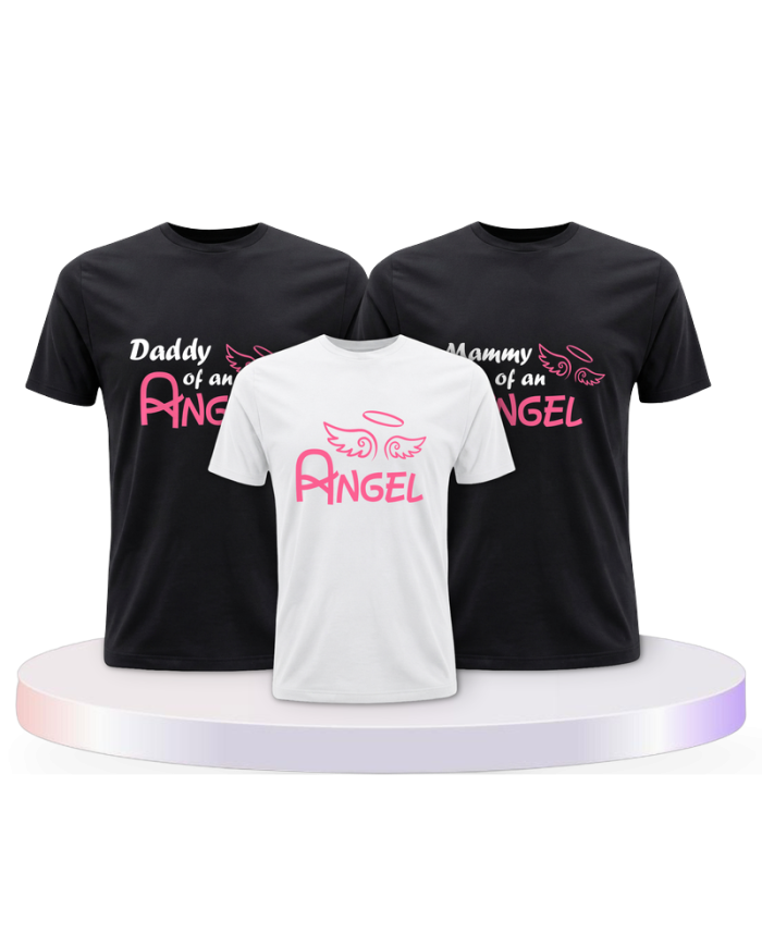 Daddy Angel, Mommy Angel und Angel als Familienlook