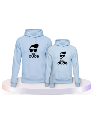 Vater und Sohn Big Dude Little Dude Eltern-Kind Hoodies | Paarpulli