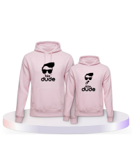 Vater und Sohn Big Dude Little Dude Eltern-Kind Hoodies | Paarpulli
