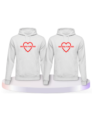 Gemeinsamer Look: Sisters Forever mit Herz Hoodies | Paarpulli