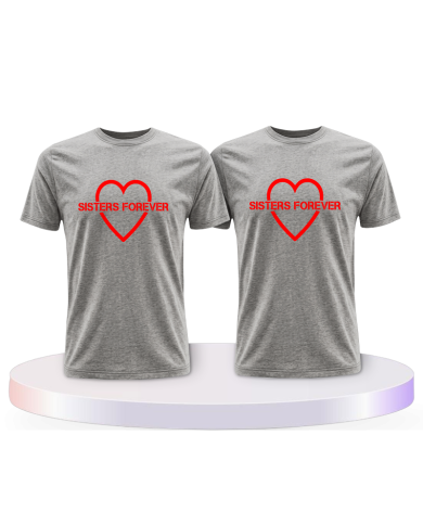 Sisters Forever mit Herz Couple T-Shirts kaufen | Paarpulli