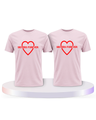 Sisters Forever mit Herz Couple T-Shirts kaufen | Paarpulli