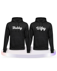 Partnerlook Hoodies mit Hubby und Wifey | Paarpulli