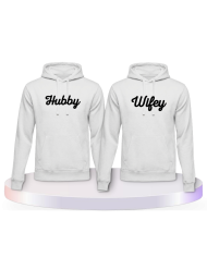 Partnerlook Hoodies mit Hubby und Wifey | Paarpulli