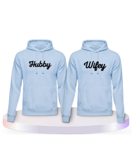 Partnerlook Hoodies mit Hubby und Wifey | Paarpulli