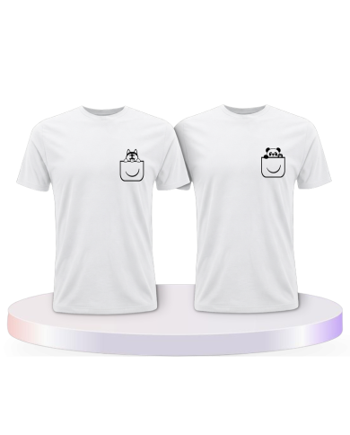 Panda und Wolf Pärchen T-Shirts | Paarpulli