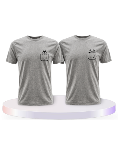 Panda und Wolf Pärchen T-Shirts | Paarpulli