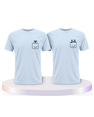 Panda und Wolf Pärchen T-Shirts | Paarpulli