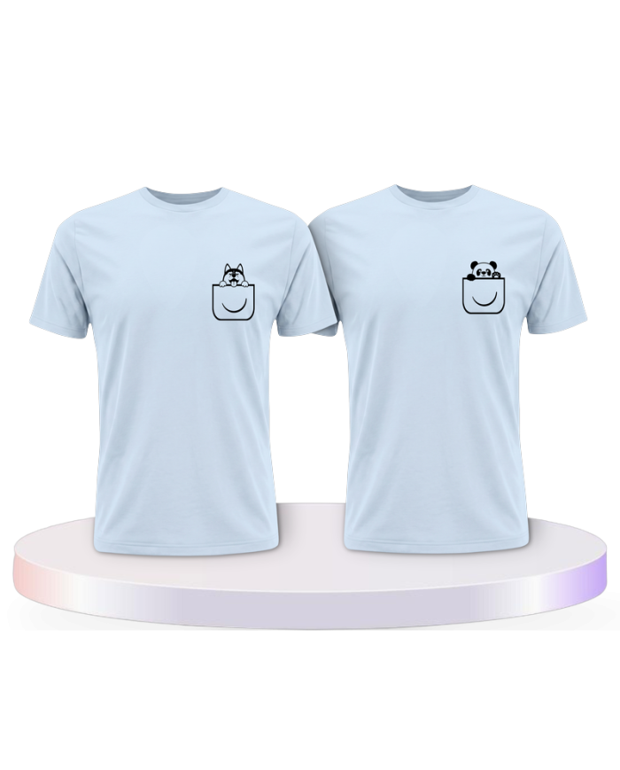 Panda und Wolf Pärchen T-Shirts | Paarpulli