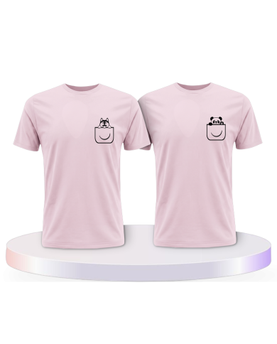 Panda und Wolf Pärchen T-Shirts | Paarpulli