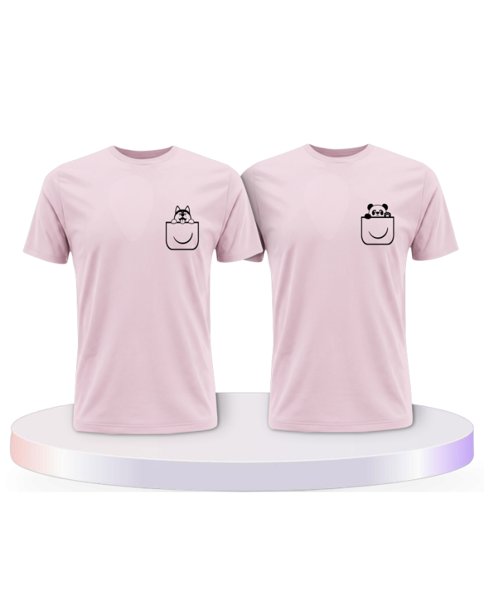 Panda und Wolf Pärchen T-Shirts | Paarpulli