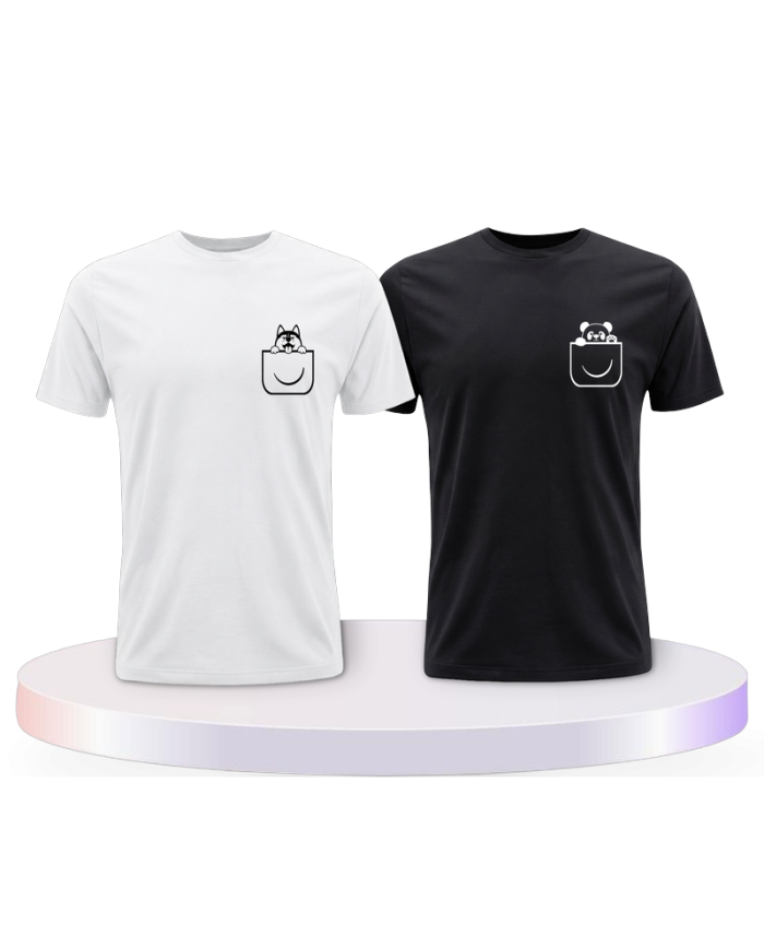 Panda und Wolf Pärchen T-Shirts | Paarpulli
