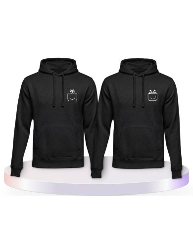 Panda und Wolf Couple Hoodies kaufen | Paarpulli