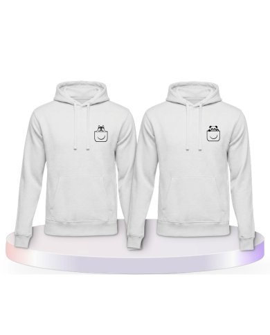 Panda und Wolf Couple Hoodies kaufen | Paarpulli