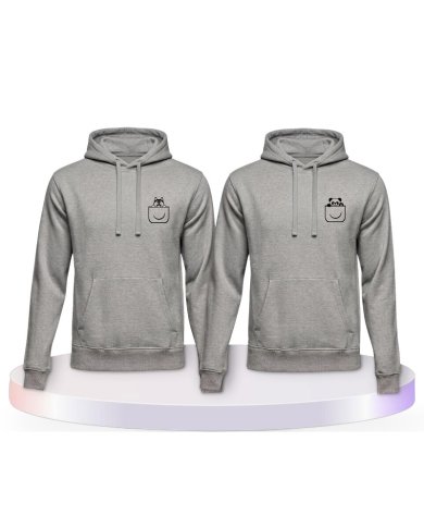 Panda und Wolf Couple Hoodies kaufen | Paarpulli